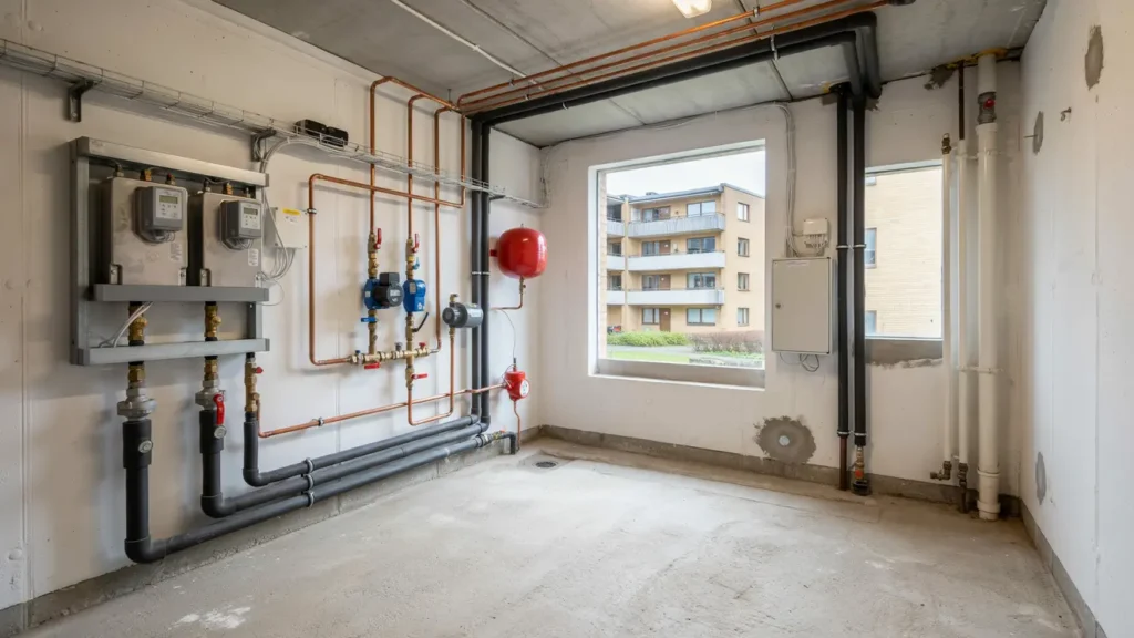 installation av fjarrvarmecentral i flerbostadshus i husby 1375